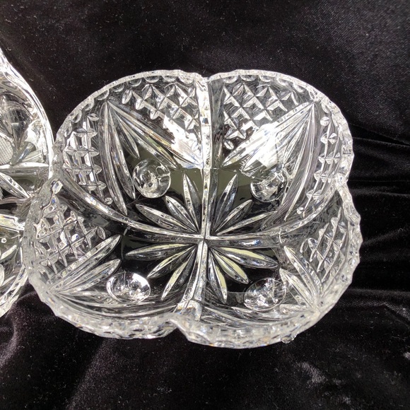 Vintage Lead Crystal Footed Candy Dish With Lid - Picture 6 of 14